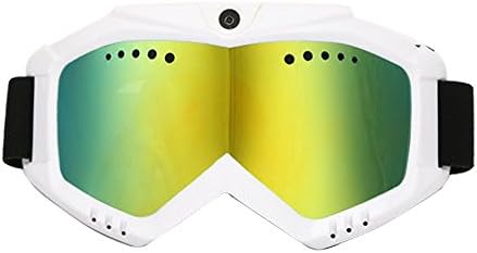 TemlTech Snow Skiing Motorcycling Goggles FULL HD Camera 1080P/30fps Wide Angle 142 degree sport outdoor Sport Dv Support External memory THB025 (White)