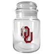 Oklahoma Sooners NCAA 31oz Glass Candy Jar - Primary Logo by Great American Products