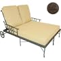 Windham Castings Provence Tailored Back Double Chaise Lounge Frame Only, Mocha