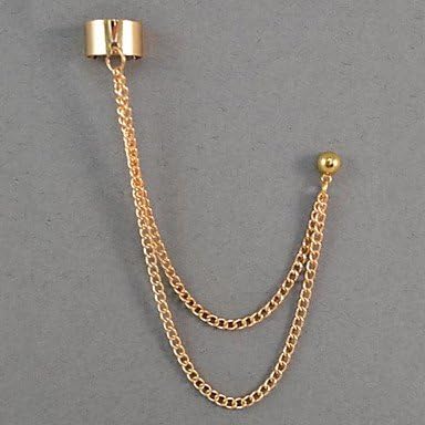 Suravitshop @@Gold-Tone Chain Tassels Ear Cuff