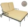 Windham Castings Provence Tailored Back Double Chaise Lounge Frame Only, Pecan
