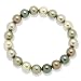 Perldor - 60650071 - Bracelet Femme - Perles de Coquillage - Anthracite - Nougat - Tahiti - Jade - V