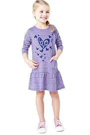 Pure Cotton Love Heart & Striped Print Dress with Stay New™