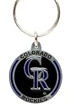 Zinc MLB Team Logo Key Ring - Colorado Rockies