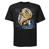 NBA Men's Dallas Mavericks Championship Ring Screen Printed Tee (Black, 3XL)