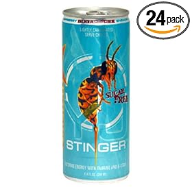 Stacker 2 YJ Stinger Extreme Energy Drink, Enraged Raspberry, Sugar-Free, 8.4-Ounce Cans (Pack of 24)
