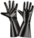 Leather look gloves for men
