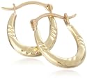 9ct Yellow Gold AMC5339383 Ladies Celtic Creole Earrings