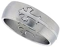Surgical Steel 5/16" (8mm) Domed Gothic Cross Ring