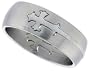 Stainless Steel 5/16 in. (8 mm) Dome Gothic Cross Ring (Available in Sizes 7 to 14)