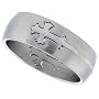 Surgical Steel 5/16" (8mm) Domed Gothic Cross Ring