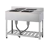 EV32875 直送 二槽水切シンク左水槽　１０００×４５０×８００【キャンセル・交換不可商品です】