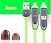 Lightning USB Cable, Smilism [2 Pack] 3.3ft Lightning & Micro USB Charging Cord for Iphone 6 6 Plus 5 5s 5c, Ipad Air, Sumsung, HTC, Motorola, Nokia and Other Android Phones Tablet (Yellow,Green)