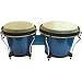 Buckaroo BB75 Tunable Natural Wood Bongo Drums - Blue Stain