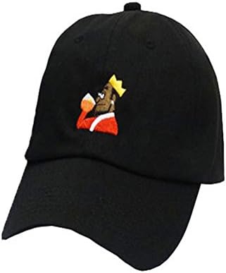 CIVICHIC Unisex Champion King James Sipping Tea Strapback Hat Adjustable Baseball Caps(Black)