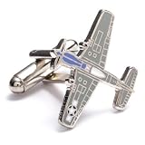 WWII P-51 Mustang Airplane Cufflinks Cuff Links