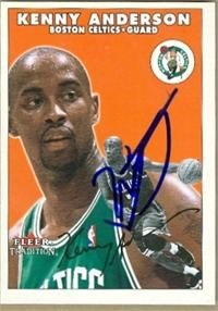 Kenny Anderson Autographed/Hand Signed Basketball Card (Boston Celtics)
