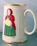 Review Staffordshire  / Bygone c1940 Staffordshire Tankard Sarah Gamp Dickens