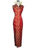 Rosy in the garden sleeveless evening gown