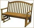Arboria 88031861 Idlewild Outdoor Wood 4 Foot Daydream Glider Bench