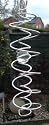 Chrome Spinner Optical Illusion CLEAR Glass Ball Garden Ornament