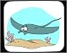 Decorated Mouse Pad with manta, ray