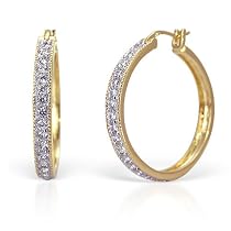 Gold Vermeil Two-Tone Hoop Earrings
