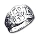 Sterling Silver Antiqued Masonic Ring