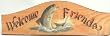 Trout Fish Welcome Friends Wooden Sign