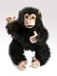 Folkmanis Inc. FMT2877 Baby Chimpanzee Baby Stage Puppet