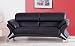Kitchen & Housewares : Modern Contemporary Black Leather Sofa