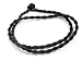 Black Synthetic Faux Silk Rope Cord 17 Necklace