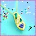  : 14K .25 CT TANZANITE AUSTRALIAN OPAL DIAMOND PENDANT