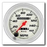 Equus 3-3/8 Speedometer White Face Dial