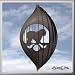 image 3 - OLD ENGLISH SHEEPDOG Circle Swirly Metal Wind Spinner