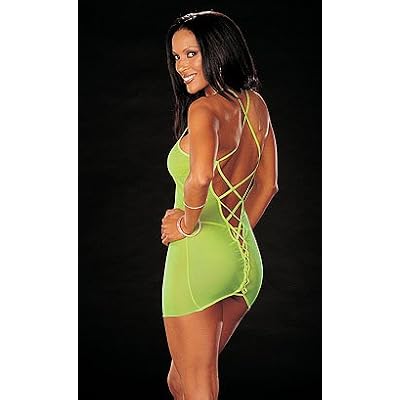 Hot Babes in Sheer stretch mesh chemise and g-string sexy lingerie