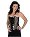 Victorian Vintage Black PVC Authentic Boning Corset Tops Overbust Waist Cincher Bustier LVG0898PVC