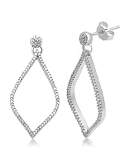 Sterling Silver Round Diamond Earrings (1/2 cttw, I-J Color, I3 Clarity)