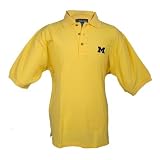 Michigan Wolverines Maize Solid Pique Polo