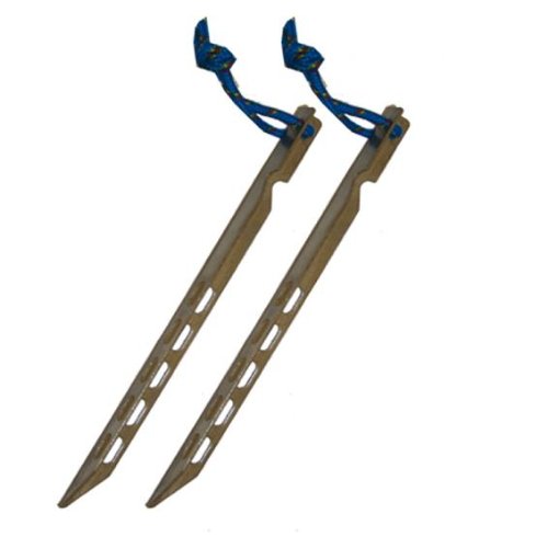 2 x 6″ HIGHLANDER TITANIUM V PEGS CAMPING TENT AWNING