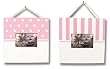 FRAME SET- WT/PINK DOT/STRIPE - PICTURE FRAME SETS