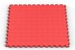 Norsk-Stor, Raised Coin Garage Flooring, 6 Pack - Red