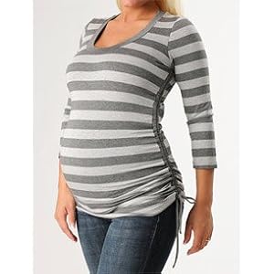 Buy A Pea in the Pod: 3 4 Sleeve Scoop Neck Side Ruched Maternity T Shirt by A Pea in the Pod