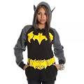Batman Logo Black Gray Junior Girls Hoody