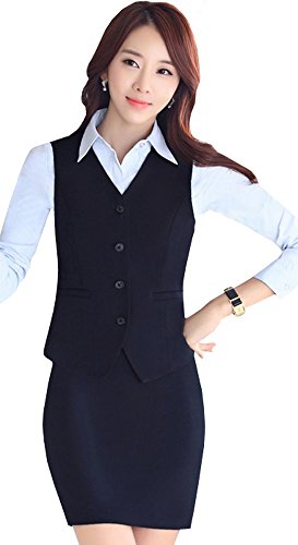 （激情女郎）JIQINGNVLANG レディース OL 上質 事務服 通勤 ベスト セットスーツ