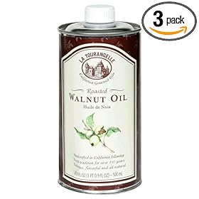 La Tourangelle Roasted Walnut Oil, 16.9-Ounce Cans (Pack of 3)