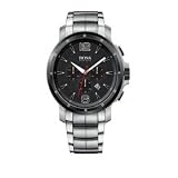 Hugo Boss Herren-Armbanduhr Analog Edelstahl Silber 1512600