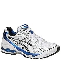 ASICS Men's GEL-Kayano 14 Size: 10.5, Width: D, Color: White/Blue