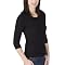 Merona&reg; Petites: 3/4 Sleeve Crewneck - Ebony
