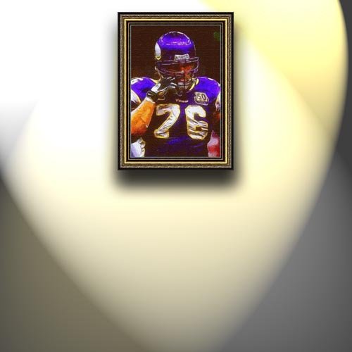 Completely Handpainted American Football Sport Painting, Custom Order FL7723, Oil on Canvas, with Option to Paint Jerry, Brett & Co. from Any Other Favorite Photograph or Picture, Unframed, Size 21'' x 31